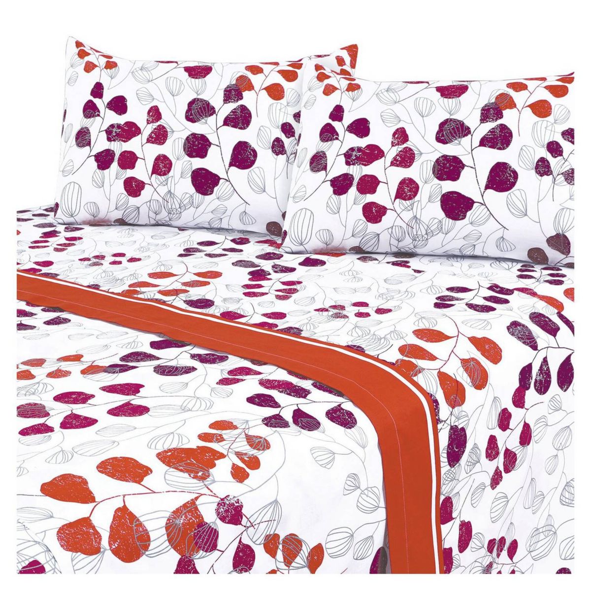 MALLORCA - Juego De Sabanas 144 Hilos King Amanda Terracota