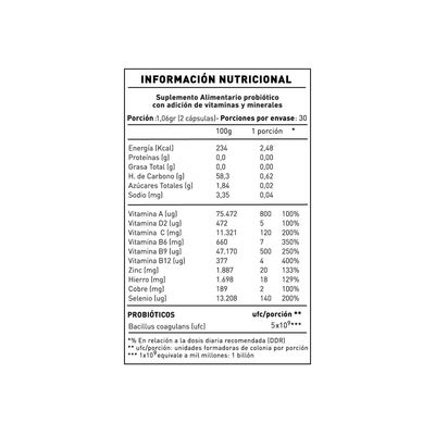 Imagen 2 del producto DUO Probiótico NUP! Defenses 5 billones (60 caps)