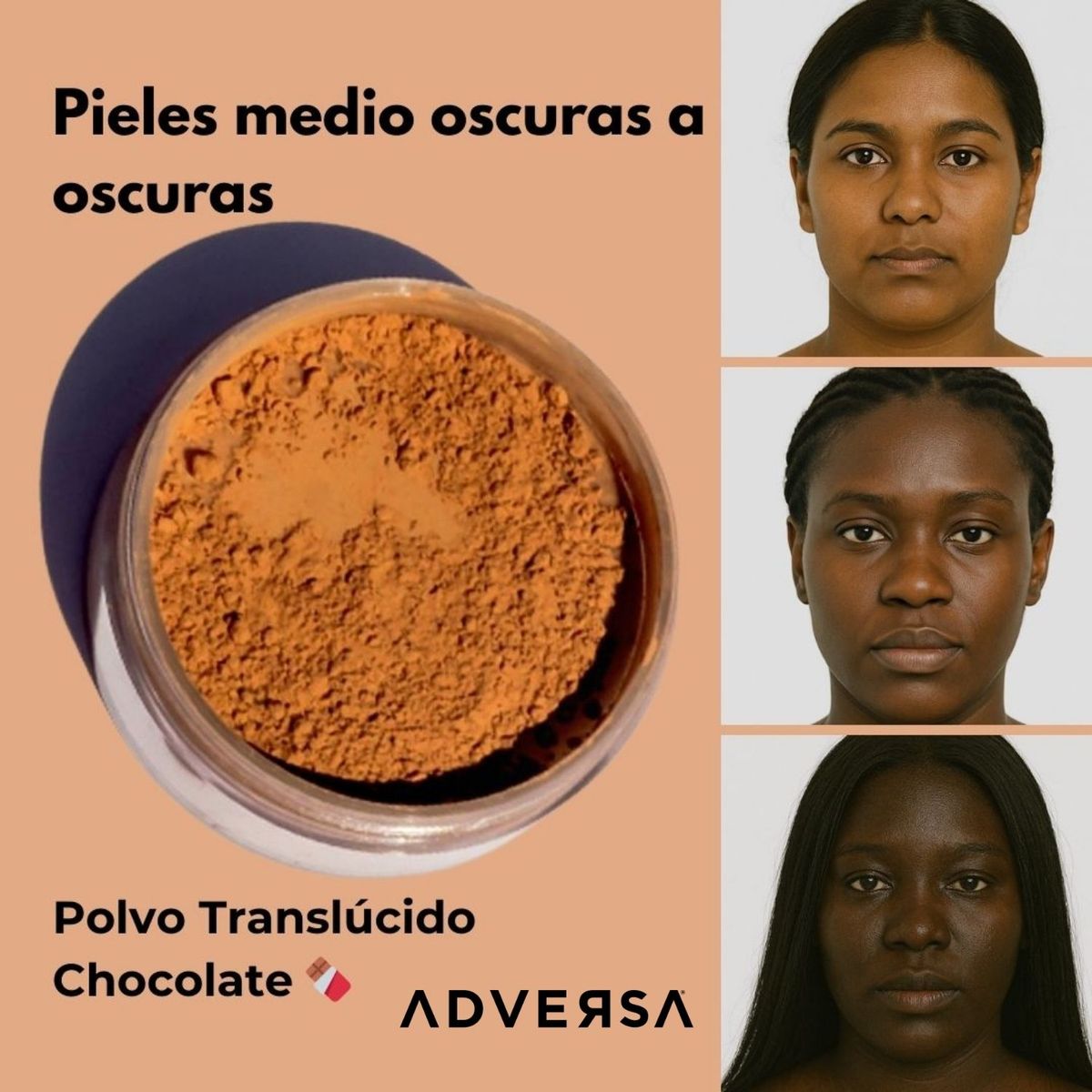 ADVERSA - Polvo Translucido Ultrafino Para Maquillaje Vegano Adversa
