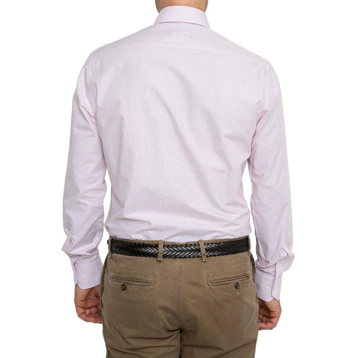 VANDINE - Camisa Texturada Cuadros Cuello Romo Etiqueta Negra VANDINE