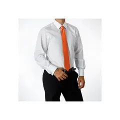 VANDINE - Camisa Etiqueta Negra, Blanca Lisa Con Puño Para Colleras