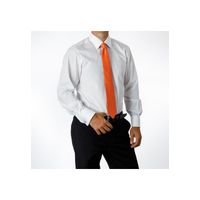 Camisa Etiqueta Negra Blanca Lisa Con Puño Para Colleras