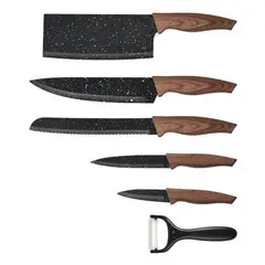 CRUSEC - Set Cuchillos 6 Pcs Juegos Cuchillos Antiadherente