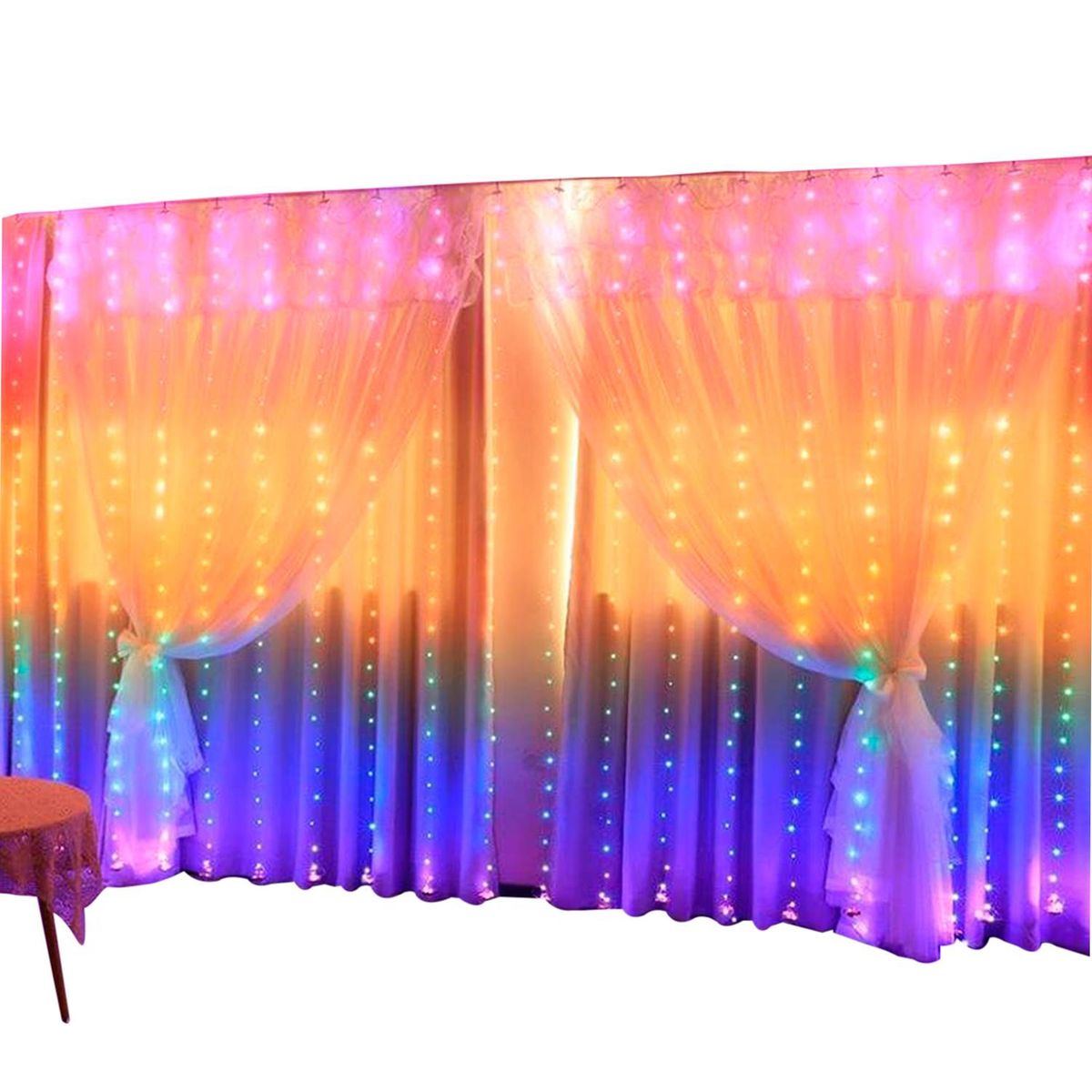 GENERICO - Cortinas Serie Luces 300 Led Decorativas Usb