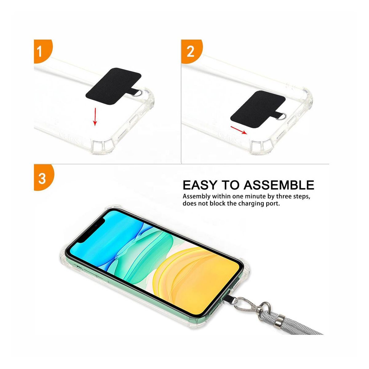 MONTREAL - Strap Colgante para carcasa de celular universal Cordón GR