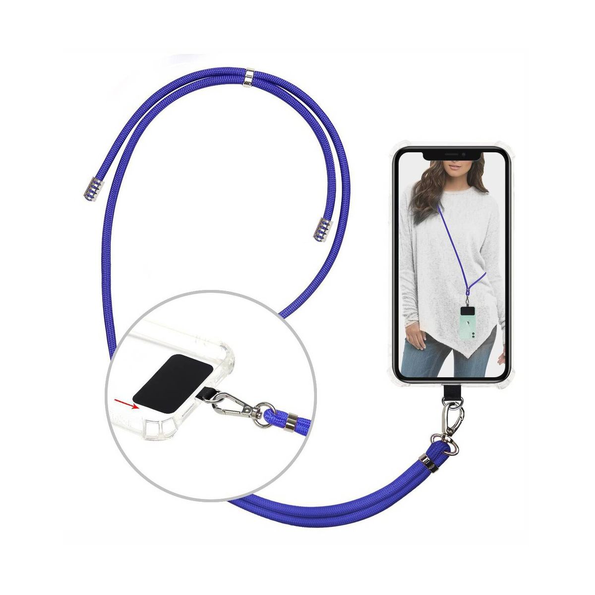 MONTREAL - Strap Colgante para carcasa de celular universal Cordón AZ