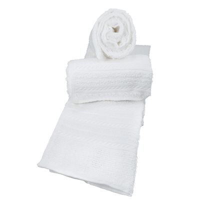 Imagen 2 del producto Set 3 toallas de Rostro Escala Blanco 40x65 cm - 28O G/M2 -