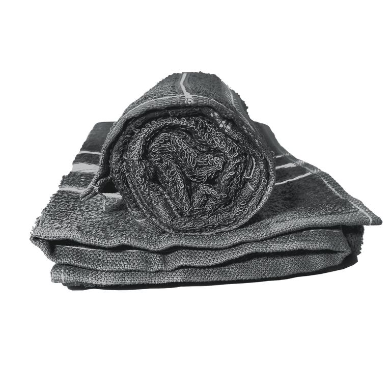 Set 3 toallas de Rostro Escala Gris 40x65 cm - 28O G/M2 -