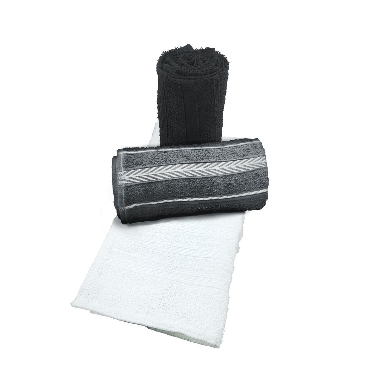 TEKA - Set 3 toallas de Rostro Escala 40x65 cm - 28O G/M2 -Teka - 3 colores.