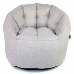 B HOME - Sillón Puff Deco Plata