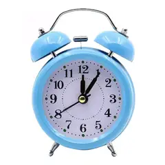 GENERICO - Reloj retro despertador análogo celeste
