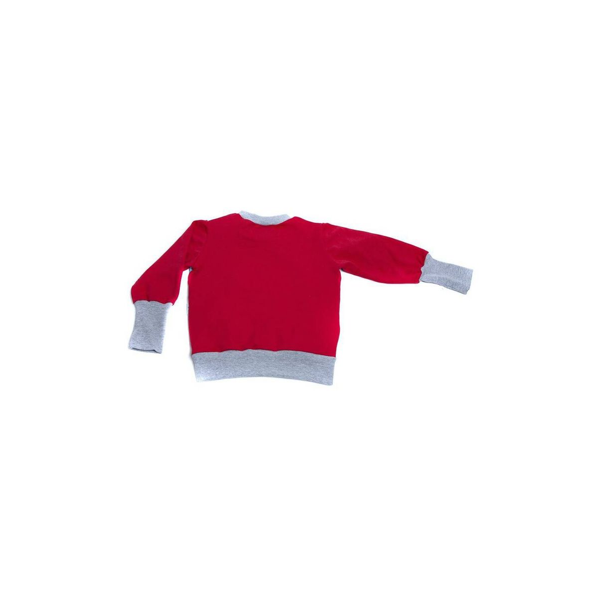 MAMALU - Polerón Cuello Redondo Rojo-Gris Llamas