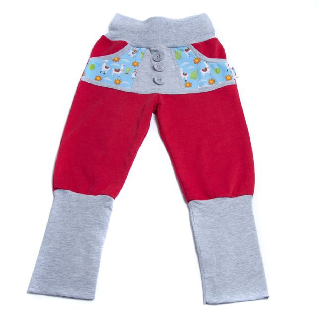 MAMALU - Pantalón Con Botones Diseño Llamas Marca Mamalú