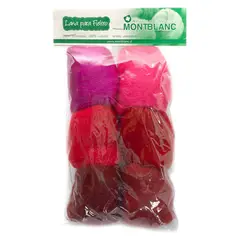 ANILINAS MONTBLANC - Pack 60 Grs Lana Corriedale 28 Micras - Color Rojo