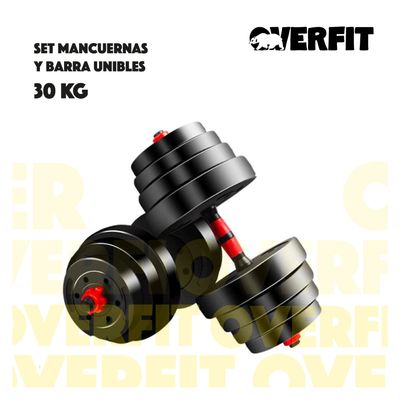Imagen 2 del producto Set de mancuernas y barra 30 kg ajustables