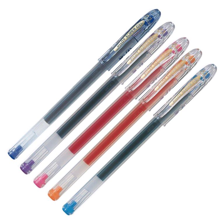SET LAPIZ TINTA SUPER GEL 5 COLORES