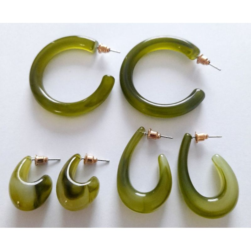 CATHALIFAUDJOYAS - Conjunto aros resina CathalifaudJoyas