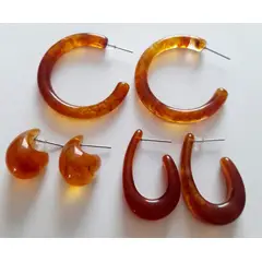 CATHALIFAUDJOYAS - Conjunto aros resina