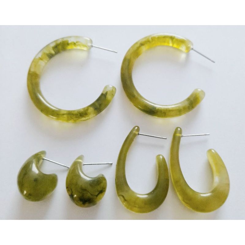 CATHALIFAUDJOYAS - Conjunto aros resina CathalifaudJoyas