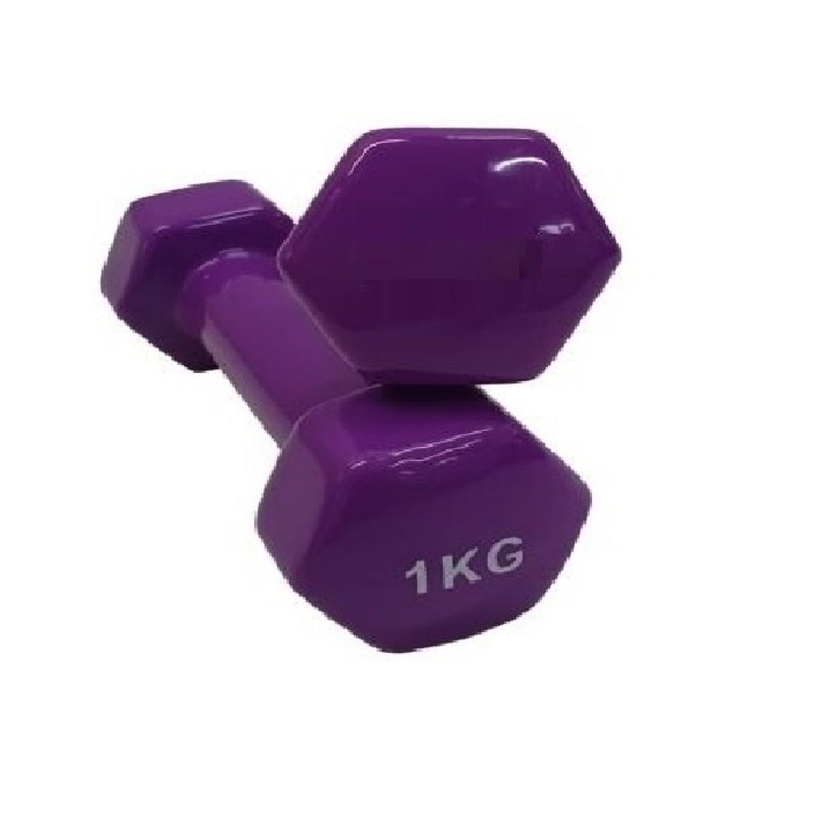 CRUSEC - Pack 2 Mancuernas 1kg c/u Antideslizantes Morado