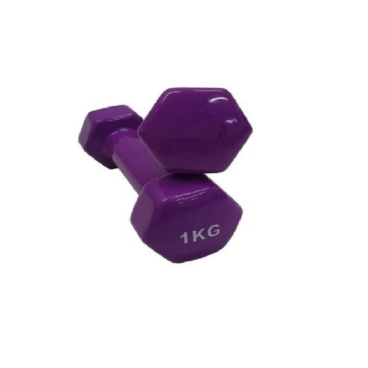 CRUSEC - Pack 2 Mancuernas 1kg c/u Antideslizantes Morado