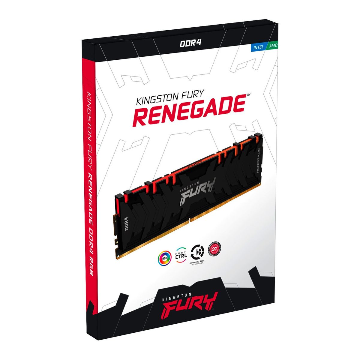 KINGSTON - Memoria Ram PC 8GB Kingston FURY Renegade RGB KF432C16RBA/8 - Lifemax