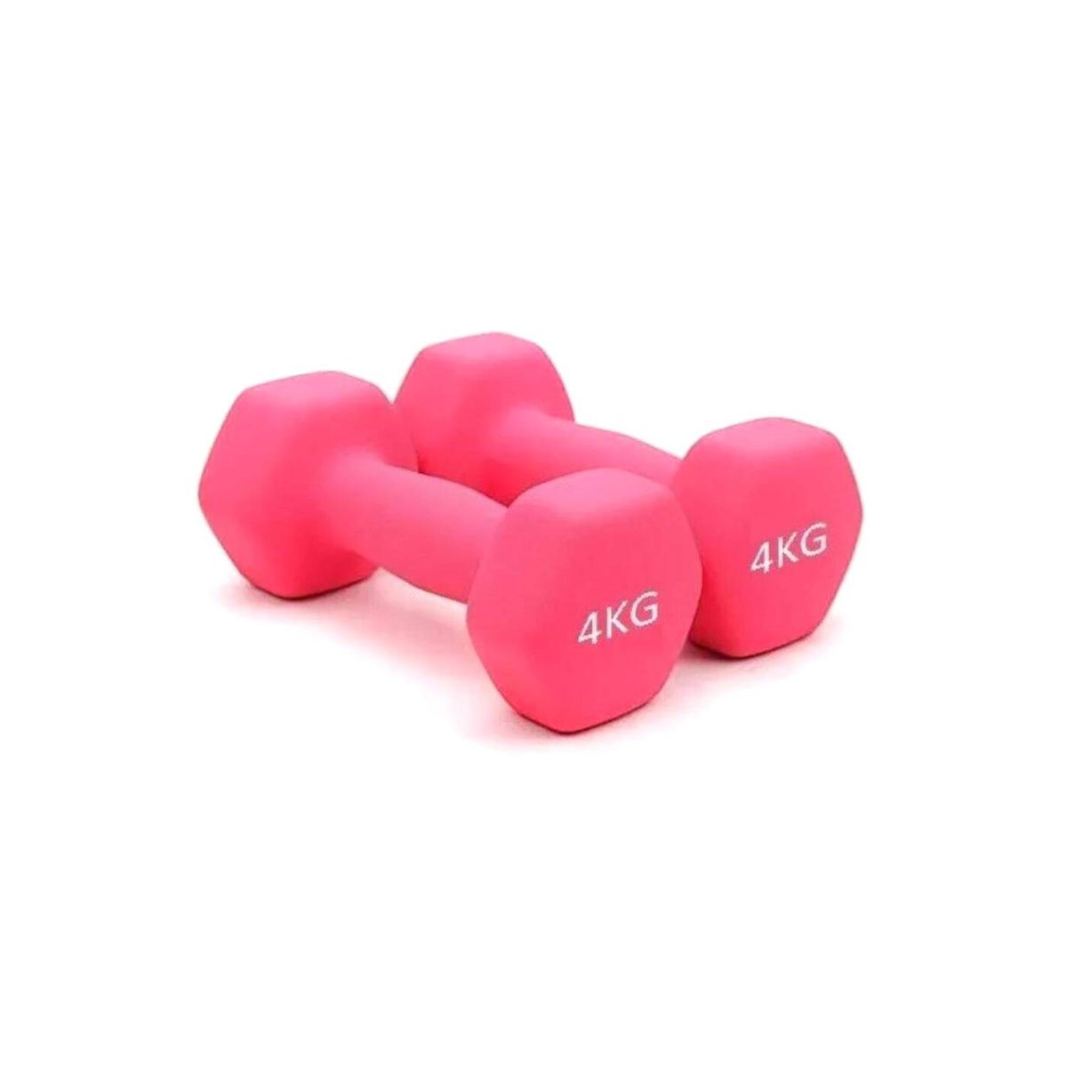 CRUSEC - Pack 2 Mancuernas De 4Kg C/u Antideslizante Rosado
