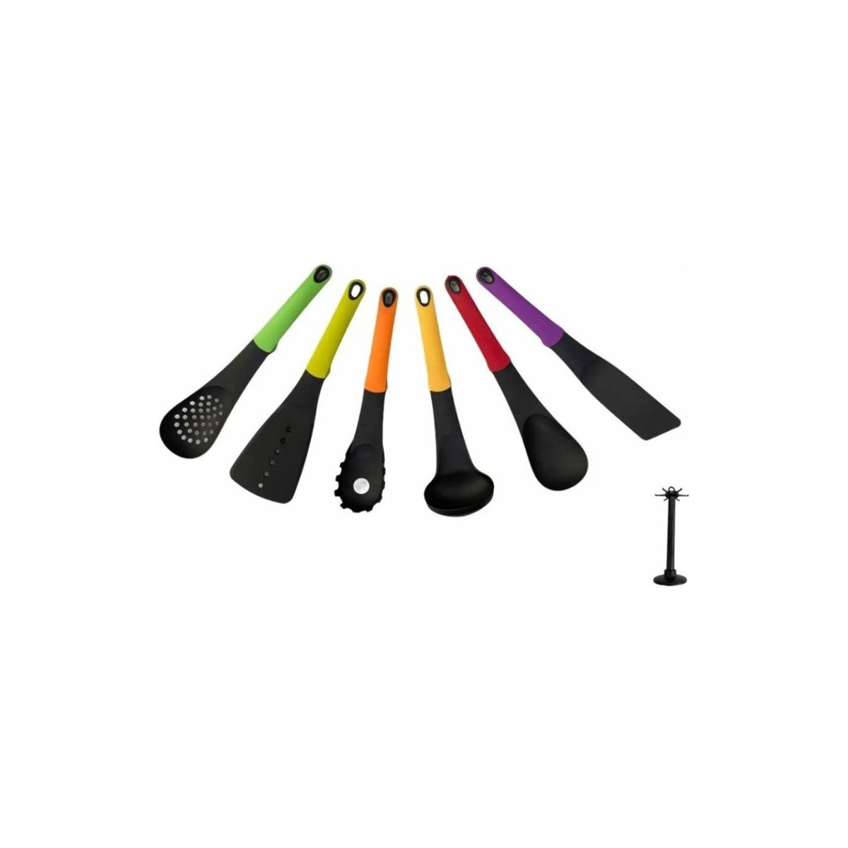 CRUSEC - Set 6 Utensilios Espatulas Cuchara Cucharon Cocina