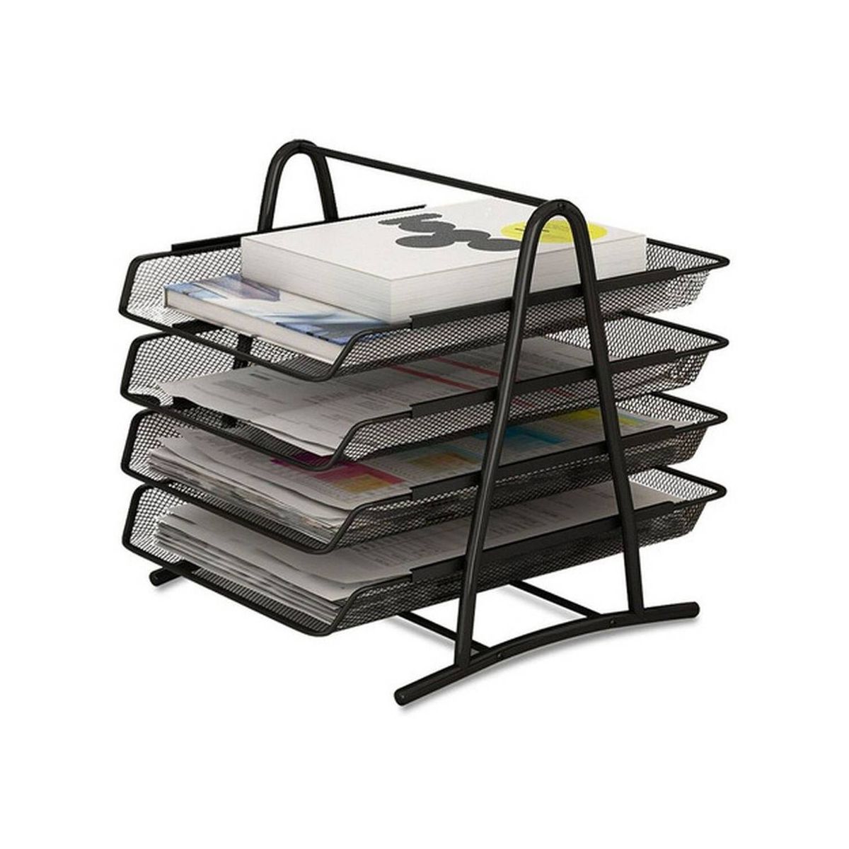 CRUSEC - Bandeja Portapapeles 4 Niveles Para Oficina