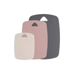 CRUSEC - Set 3 Tablas De Corte A Doble Cara Color Rosa