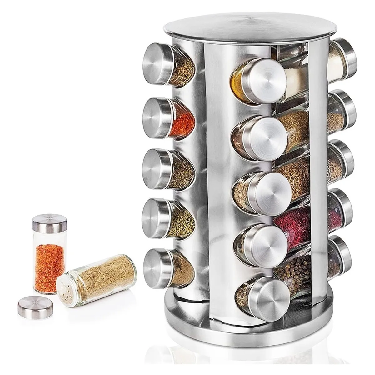 GENERICO - Rack condimentero especiero giratorio cocina 20 pc