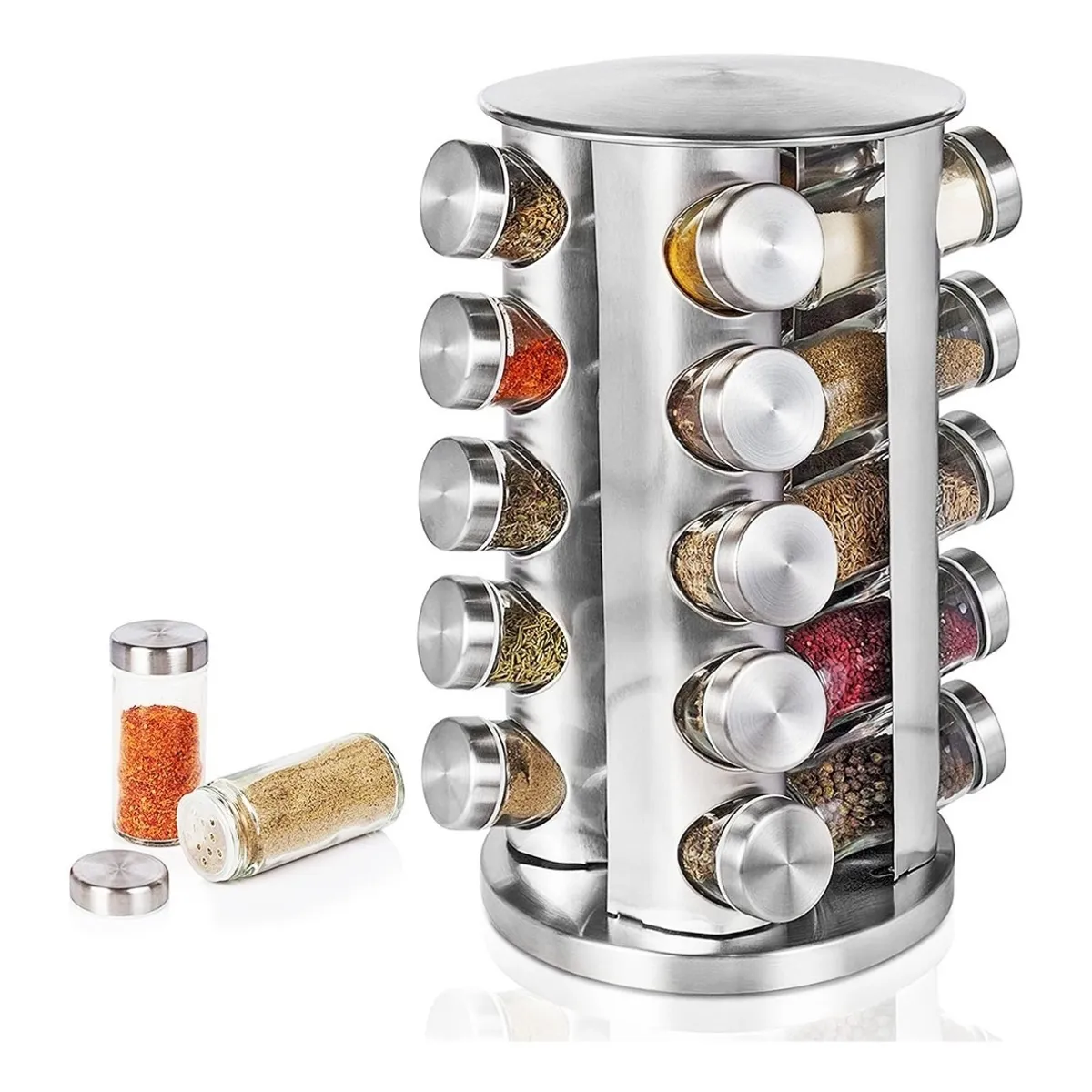 GENERICO - Rack condimentero especiero giratorio cocina 20 pc