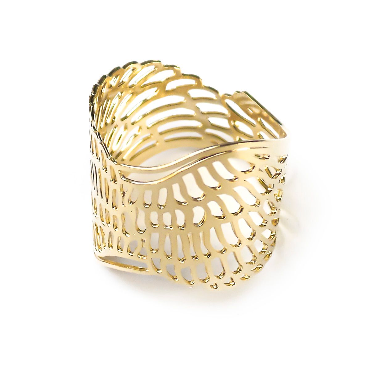 COGGIOLA - Anillo Ala Calada Enchapado Oro 18K