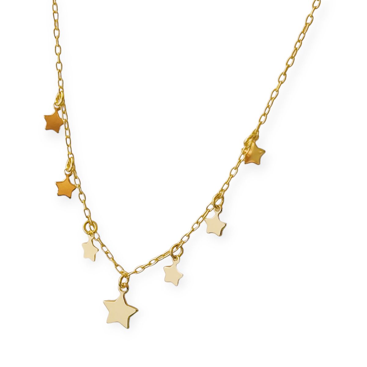 COGGIOLA - Collar 7 Estrellas 50cm Enchapado Oro 18K