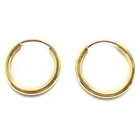 Aros Argollas Mini 12mm Enchapado Oro 18K