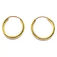 ANDREA COGGIOLA JOYAS - Aros Argollas Mini 12mm Enchapado Oro 18K