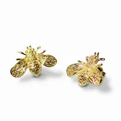 ANDREA COGGIOLA JOYAS - Aros Abeja Enchapado Oro 18K