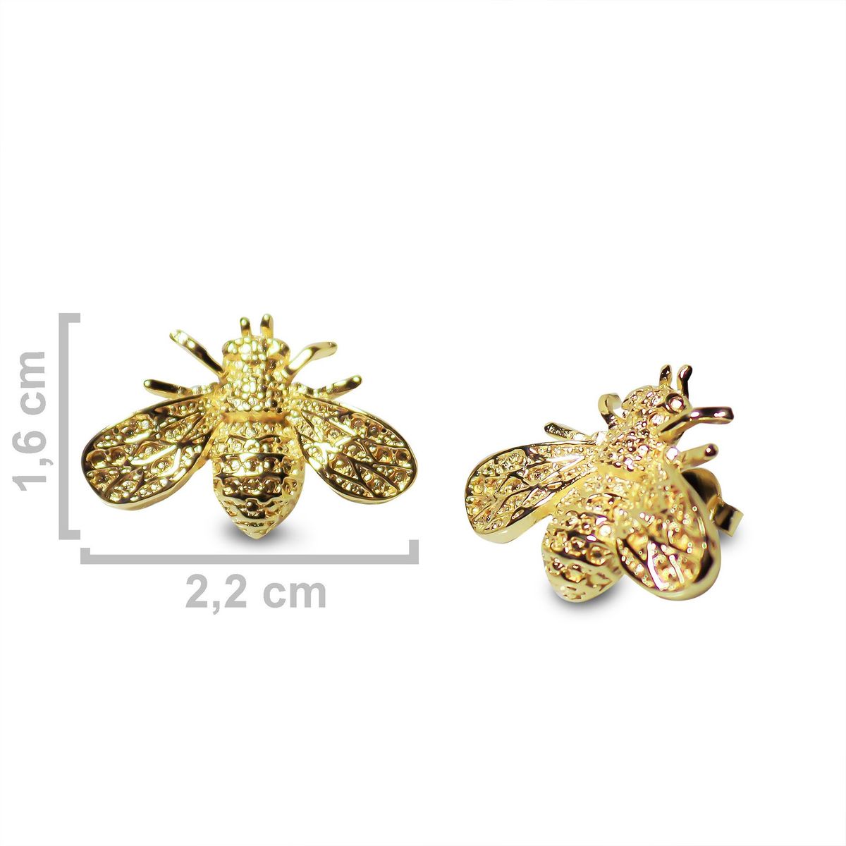 COGGIOLA - Aros Abeja Enchapado Oro 18K