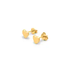 ANDREA COGGIOLA JOYAS - Aros Corazón 5mm Enchapado Oro 18K