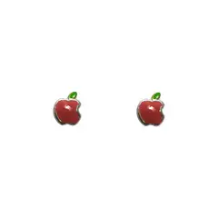 ANDREA COGGIOLA JOYAS - Aros Abridores Mini Manzana Plata Fina 925