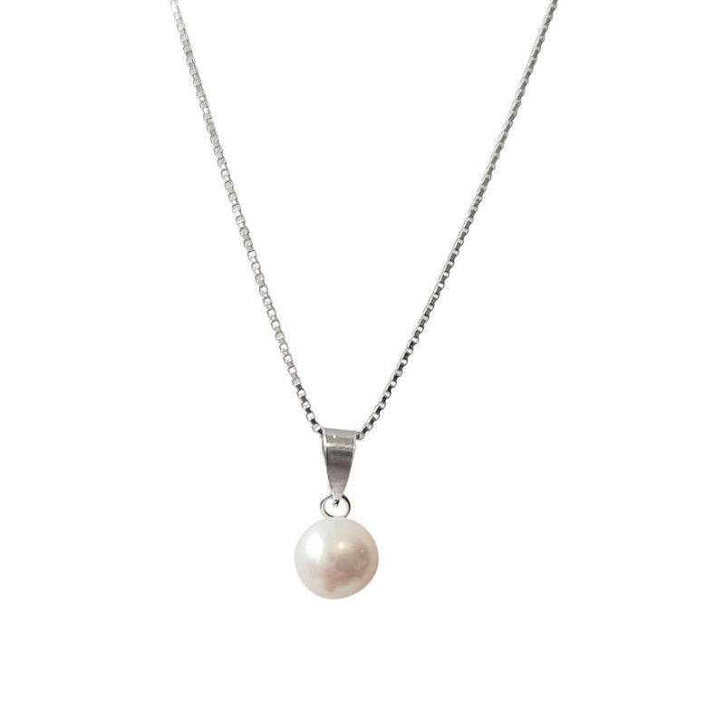 ANDREA COGGIOLA JOYAS - Collar Perla de Río Plata Fina 925