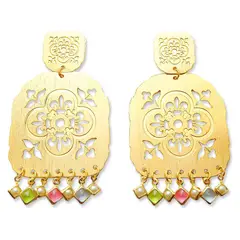 ANDREA COGGIOLA JOYAS - Aros Belén Enchapado Oro 18K