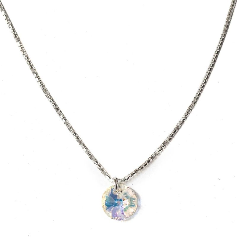 ANDREA COGGIOLA JOYAS - Collar Cristal Austriaco Aurore Boreale Plata Fina 925