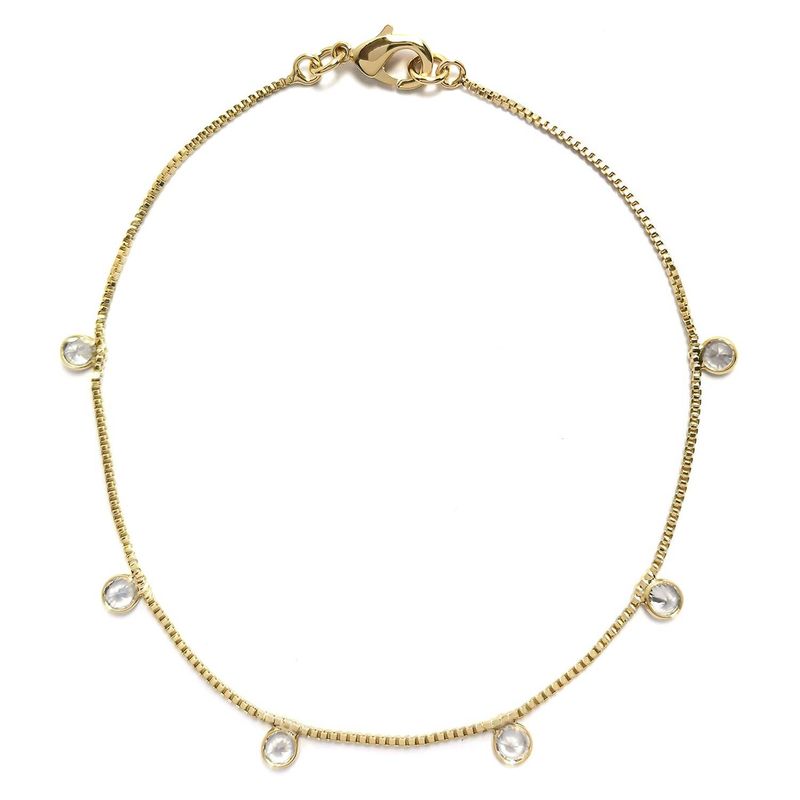 ANDREA COGGIOLA JOYAS - Pulsera 6 Circones Enchapado Oro 18K