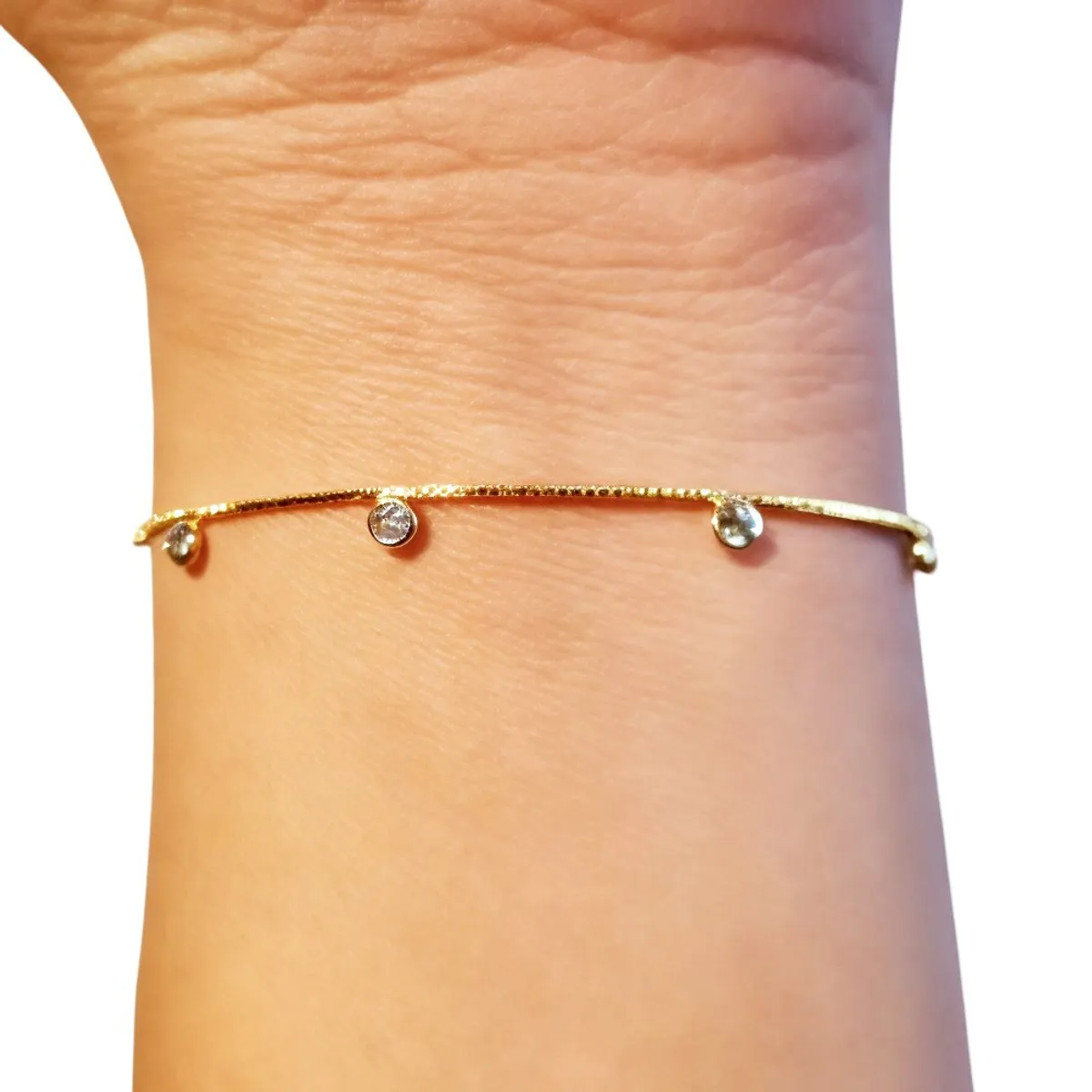 COGGIOLA - Pulsera 6 Circones Enchapado Oro 18K