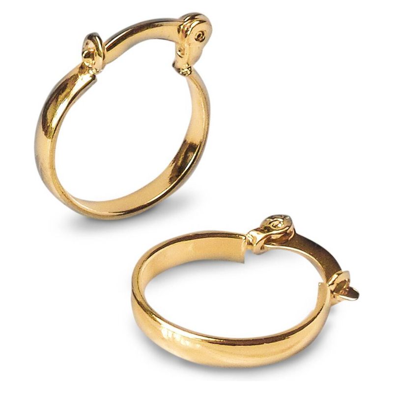 ANDREA COGGIOLA JOYAS - Aros Argolla Mini 12mm Enchapado Oro 18K