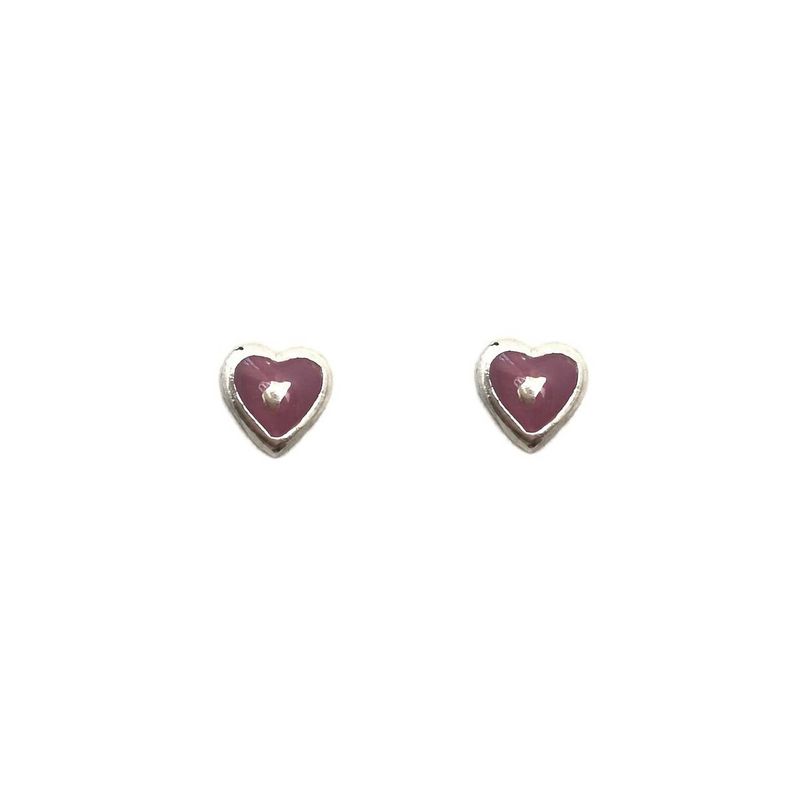 ANDREA COGGIOLA JOYAS - Aros Abridores Mini Corazón Plata Fina 925
