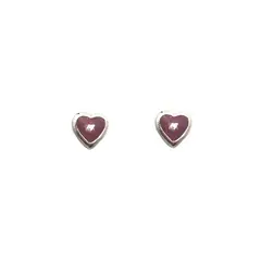 ANDREA COGGIOLA JOYAS - Aros Abridores Mini Corazón Plata Fina 925