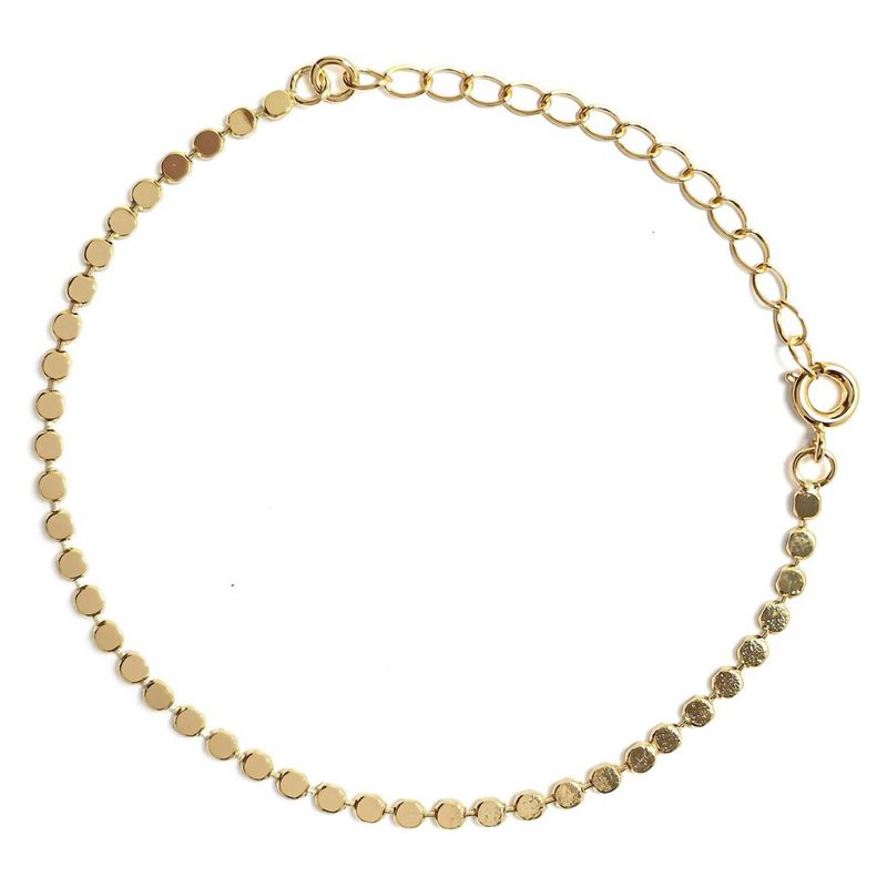 ANDREA COGGIOLA JOYAS - Pulsera Discos Enchapado Oro 18K