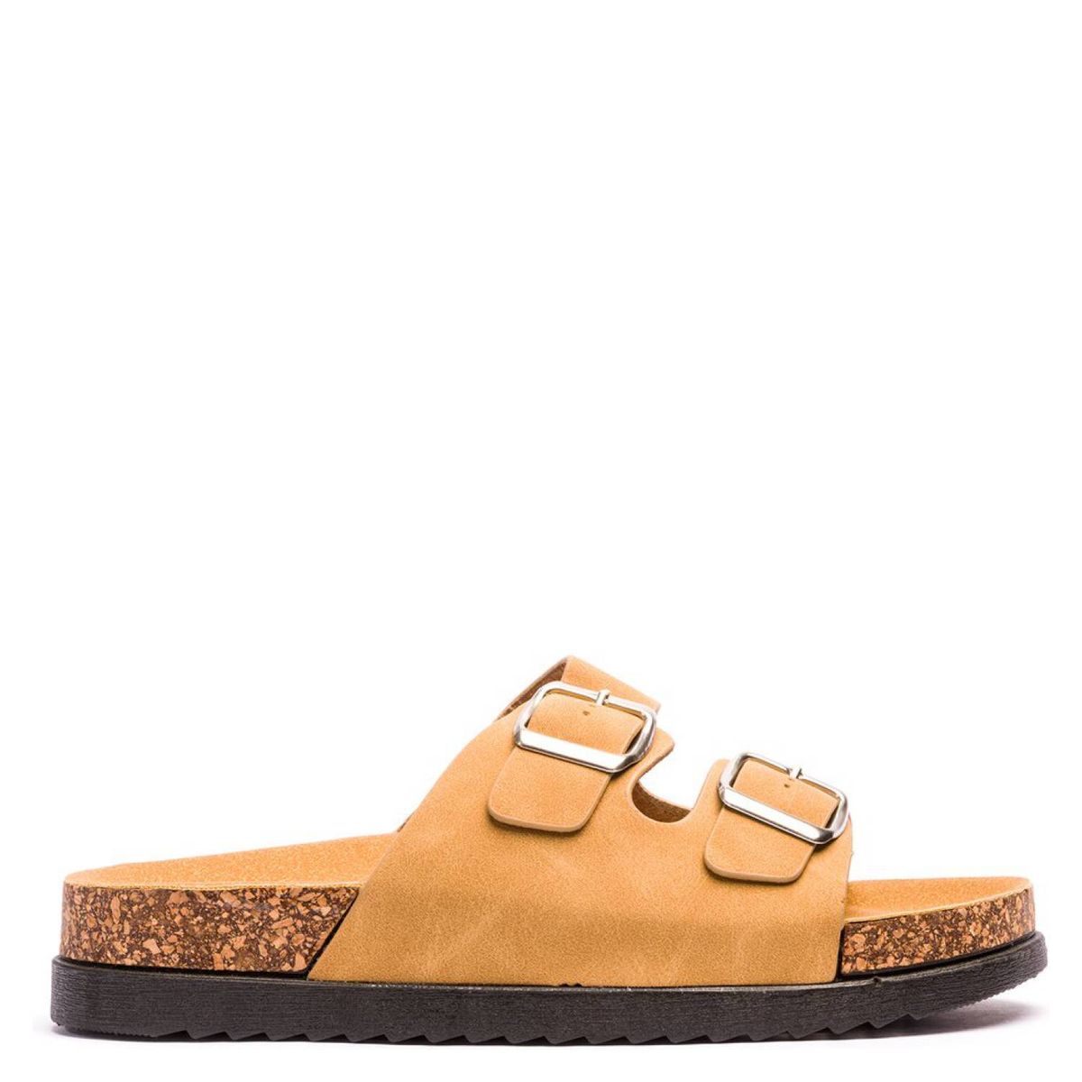 CHANCLETA - Sandalia Mujer Camel Arlequin Chancleta